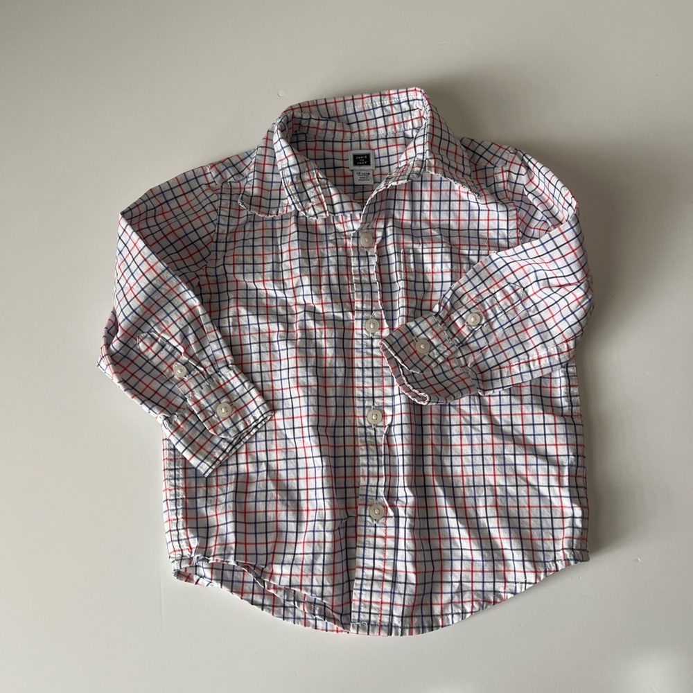 Janie and Jack baby button down dress shirt size 12-18 months